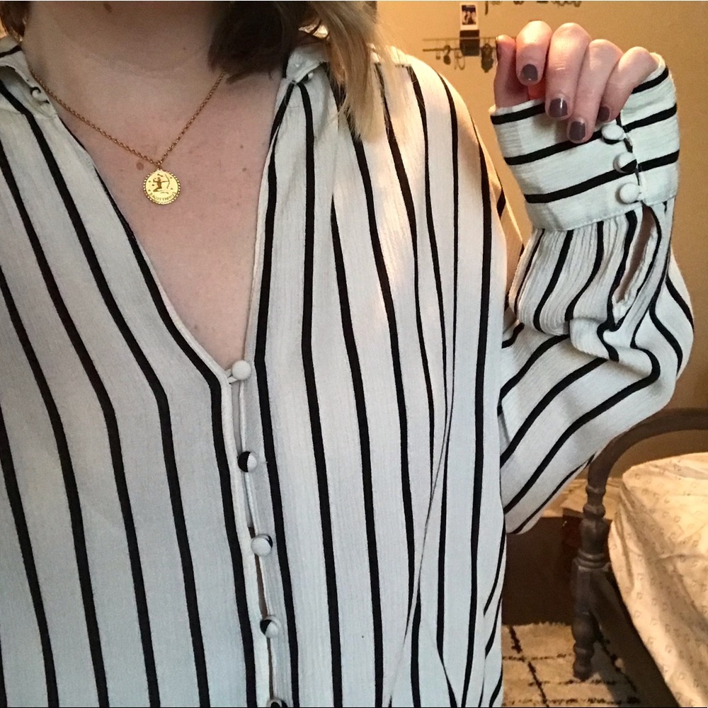 Amuse society striped shirt